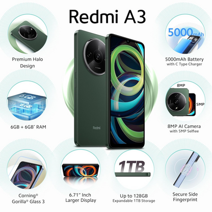 Redmi A3 Olive Green 4GB 128GB