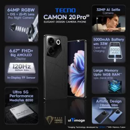 Tecno Camon 20Pro 5G Dark Welkin 8GB 128GB