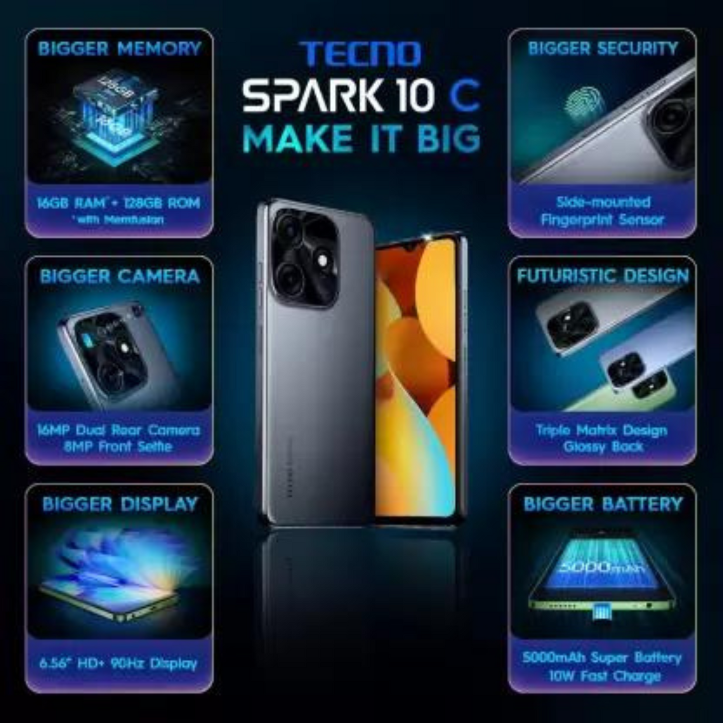 Tecno Spark 10C Meta Black