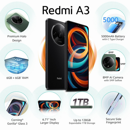 Redmi A3 Midnight Black 6GB 128GB